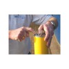 Locking the Yellow TP-200 Telescopic Security & Parking Post.