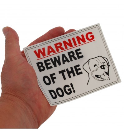 'Beware of the Dog' Window Sticker.