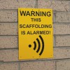 Scaffold Warning Sign (This Scaffolding is Alarmed).