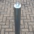 Galvanised 76 mm Diameter Removable Security Post & Chain Eyelet (top view).