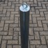 Galvanised 76 mm Diameter Bolt Down Steel Bollard & Eyelet (top view)