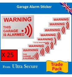 Garage Warning Window Stickers Trade Pack 