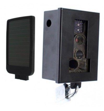 Battery CCTV Camera with Protective Steel Cage & Solar Charger