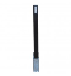 H/D Black 100P Removable Parking & Security Post with Reflective Pads