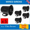 Five x Hard Wired 118 Db Sirens