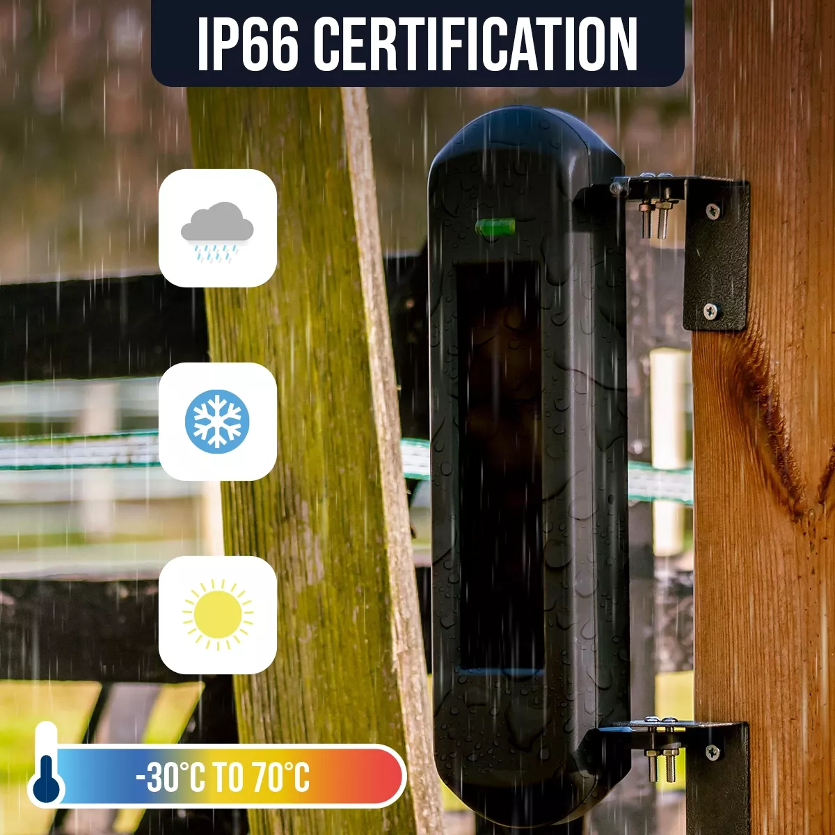 Outdoor IP66-rated beam sensor